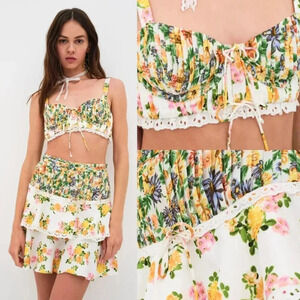 NWT FL&L 🍋🔥 Rosalyn Crop‎ Top and Skirt